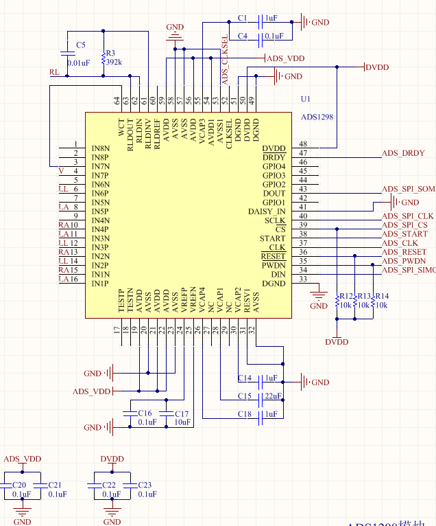 Cap1298 Module ADS1298数据读取数值错误,VCAP3电压异常 - 数据转换器论坛 - 数据转换器 - E2E™ 设计支持