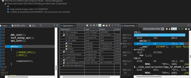 TMS320F28335: Debug後出現Break At Address "0x3ff9fa" With No Debug ...