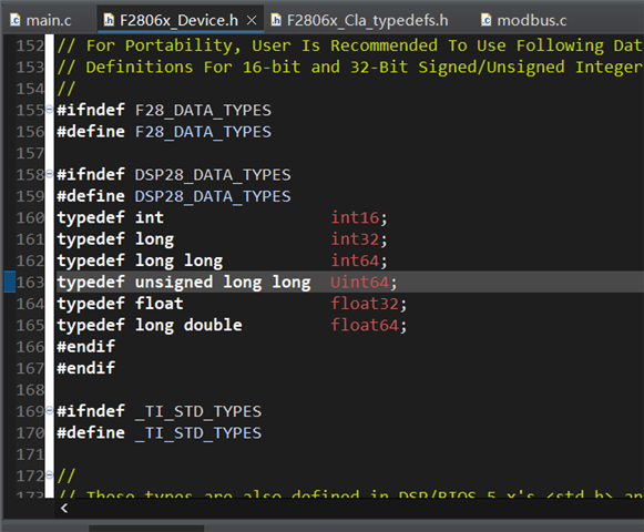 TMS320F28069: Type #303-D typedef name has already been declared (with ...